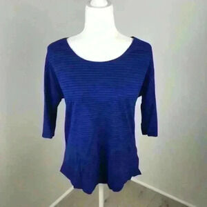 American Eagle Blue Striped Jegging Top Size S